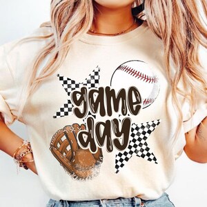 Baseball Gameday Shirt, Retro Game Day Tee, Baseball Mom T-shirt, Distressed Baseball Shirt, Softball Mom Shirt, Baseball Team Player Tee