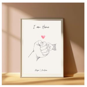 Personalized poster for fathers I am Home Poster Dad Gift Father, Father's Day, Birthday DIGITAL PRODUCT