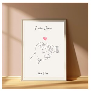 PERSONALIZED: Affirmation poster for fathers I am Home Poster Dad Gift Father Father's Day Birthday DIGITAL PRODUCT