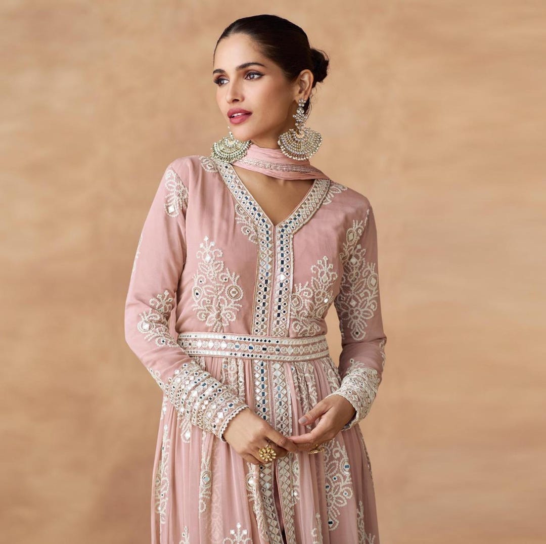 Juanita- Anarkali Set (Blush Pink )