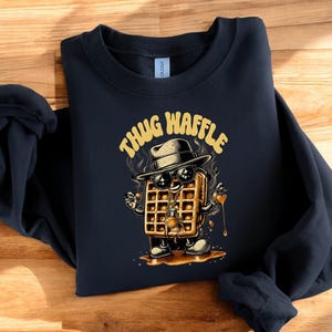 Thug Waffle Shirt, Thug Life, Sirup, Thug, Gangsta, Waffel, Frühstück Essen, Waffeln, Pfannkuchen, Pfannkuchen, Ahornsirup, Einfacher Sirup, Sirup