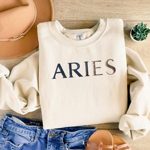 Aries Zodiac Sweatshirt | Aries Shirt | Birthday Gift | Aries Zodiac Crewneck | Zodiac Sign Sweatshirt | Aries Hoodie | Astrology Shirt
