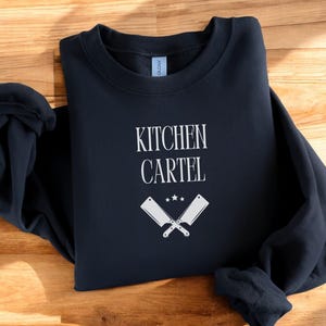 Sweatshirt keukenkartel, kartel, culinair kartelshirt, kookshirt, foodie-sweater, culinaire kunsten, culinaire kunstcadeau