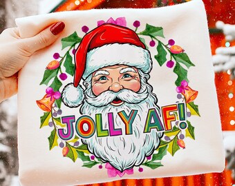 Navidad PNG: Feliz Navidad PNG, Camisa navideña PNG, Feliz y brillante PNG, Papá Noel PNG, Árbol de Navidad con lazo PNG, Sublimación navideña PNG