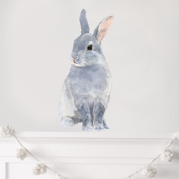 Bunny Wall Sticker Decal, PVC free Reusable Fabric