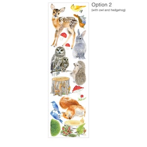 Woodland Animals Wall Decals Stickers, PVC free Reusable Fabric image 3