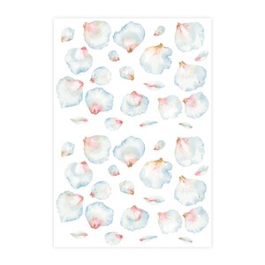 Watercolor Flower Petals Wall Decals, Fabric Wall Stickers Not Vinyl, PVC free image 6