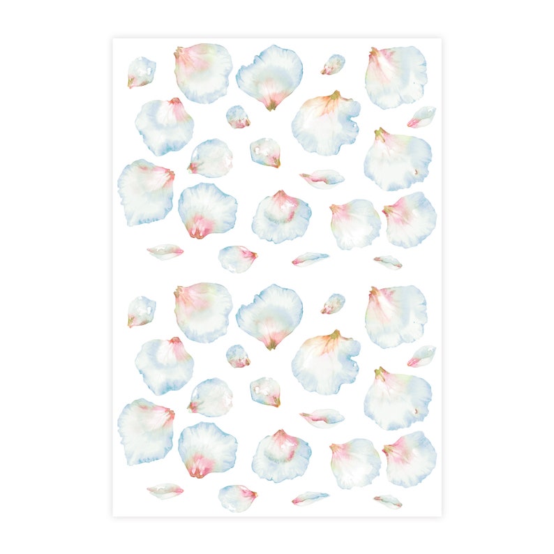 Watercolor Flower Petals Wall Decals, Fabric Wall Stickers Not Vinyl, PVC free image 6