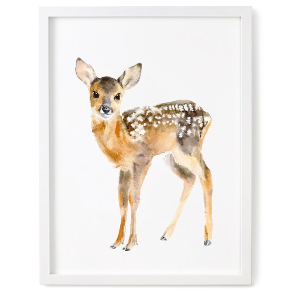 Baby Deer Print, Giclee Animal Print