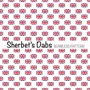 Drapeau Union Jack UK blanc numérique sans couture de fond 300 DPI PNG 12 x 12 pour papiers numériques vinyle et conception de tissu