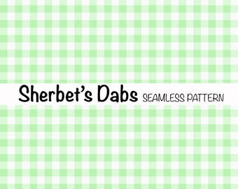 Green Gingham Checkered Seamless Pattern (Digital Download)