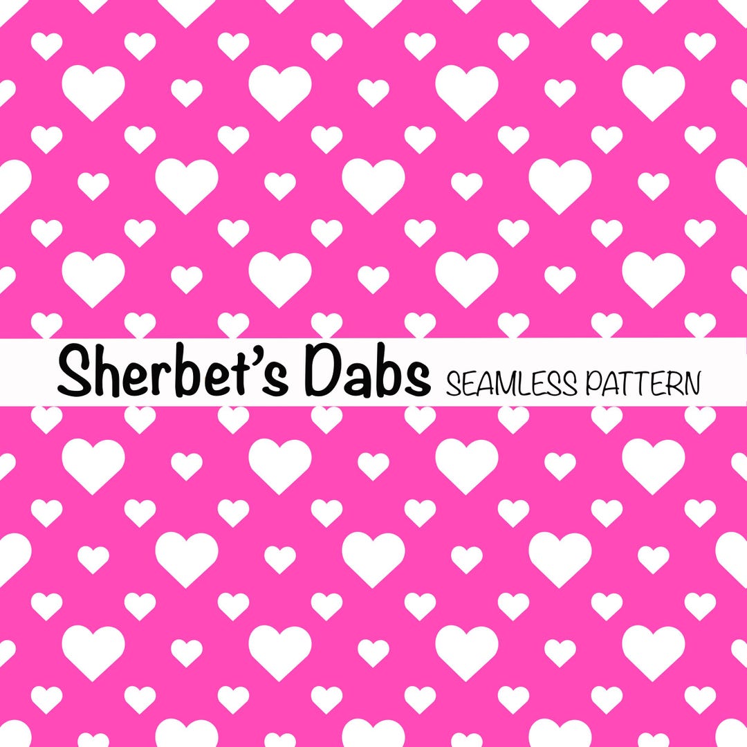Hot Pink Valentine Hearts Seamless Pattern (PNG Digital Download) - Etsy
