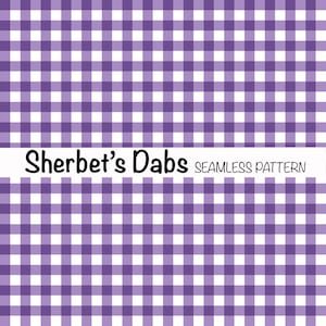 Purple White Gingham Checkered Digital Seamless Pattern Background 300 DPI PNG 12x12 For Digital Papers Vinyl and Fabric Design