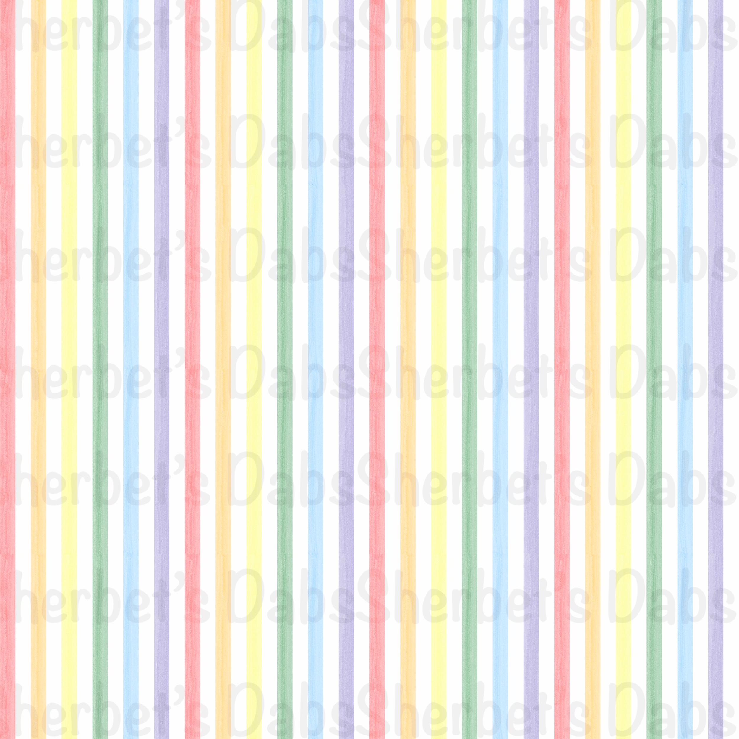Pastel Rainbow Watercolor Stripes Seamless Pattern (digital Download ...