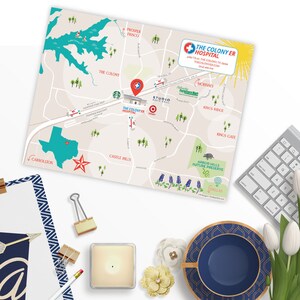 Marketing-Material, Standort Karte für Unternehmen und Immobilienmakler