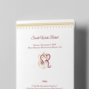 Programme de mariage hindou. Icônes hindoues. Mariage hindou. Icônes de mariage hindou.