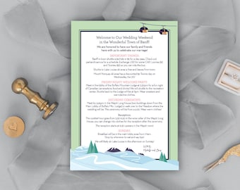 Wedding Weekend Timeline, Custom Wedding Map, Wedding Map Invitation, Map Illustration, Destination Wedding, Map and Itinerary