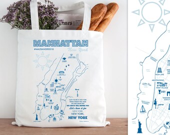 New York, Lower Manhattan 1 Color Tote  •  Sets of 10, 15, 20, 25, 50, 100