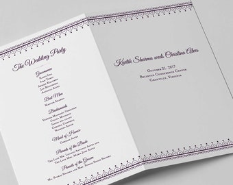 Hindu Wedding Program. Program. Reception. Wedding Program.