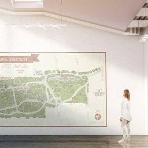 Mapa del Parque Australiano. Mapa de recreación. Mapa del Parque de la Ciudad.