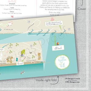 Hochzeits-Karte mit Route, Florida Hochzeit