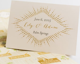 Custom Save the Date, Wedding Map, Wedding Invitation Insert --Palm Springs, CA