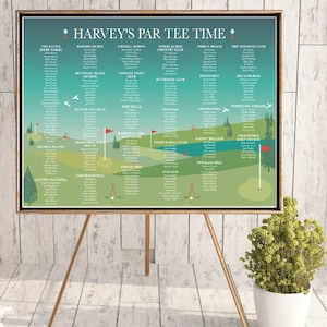 Golf Course Seating Chart. Wedding Guest Chart. Seating Chart. Simple Seating Chart. Wedding Guest Chart. Canvas Seating Chart.