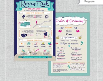 custom wedding program program reception wedding program etsy