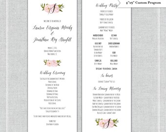 custom wedding program program reception wedding program etsy