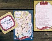 Wedding/Event Map Invitation, Save the Date, Program or Itinerary custom designed by CW Designs