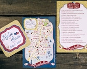 Wedding/Event Map Invitation, Save the Date, Program or Itinerary custom designed by CW Designs