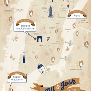 Invito mappa matrimonio/evento, Save the Date, programma o itinerario personalizzato di CW Designs