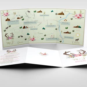 Wedding/Event Map Invitation, Save the Date, Program or Itinerary custom designed by CW Designs