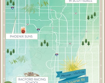 Wedding/Event Map Invitation, Save the Date, Program or Itinerary custom designed by CW Designs