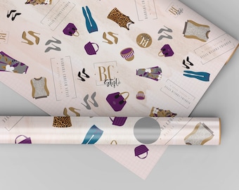 Personalised Wrapping Paper / logo wrap / Personalised Logo Wrap / Wrapping Paper / Gift Wrap Custom Logo Wrapping Paper