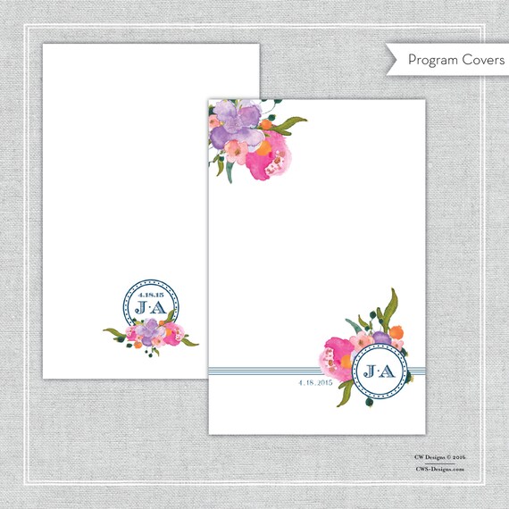 Custom Wedding Program Program Reception Wedding Program Etsy