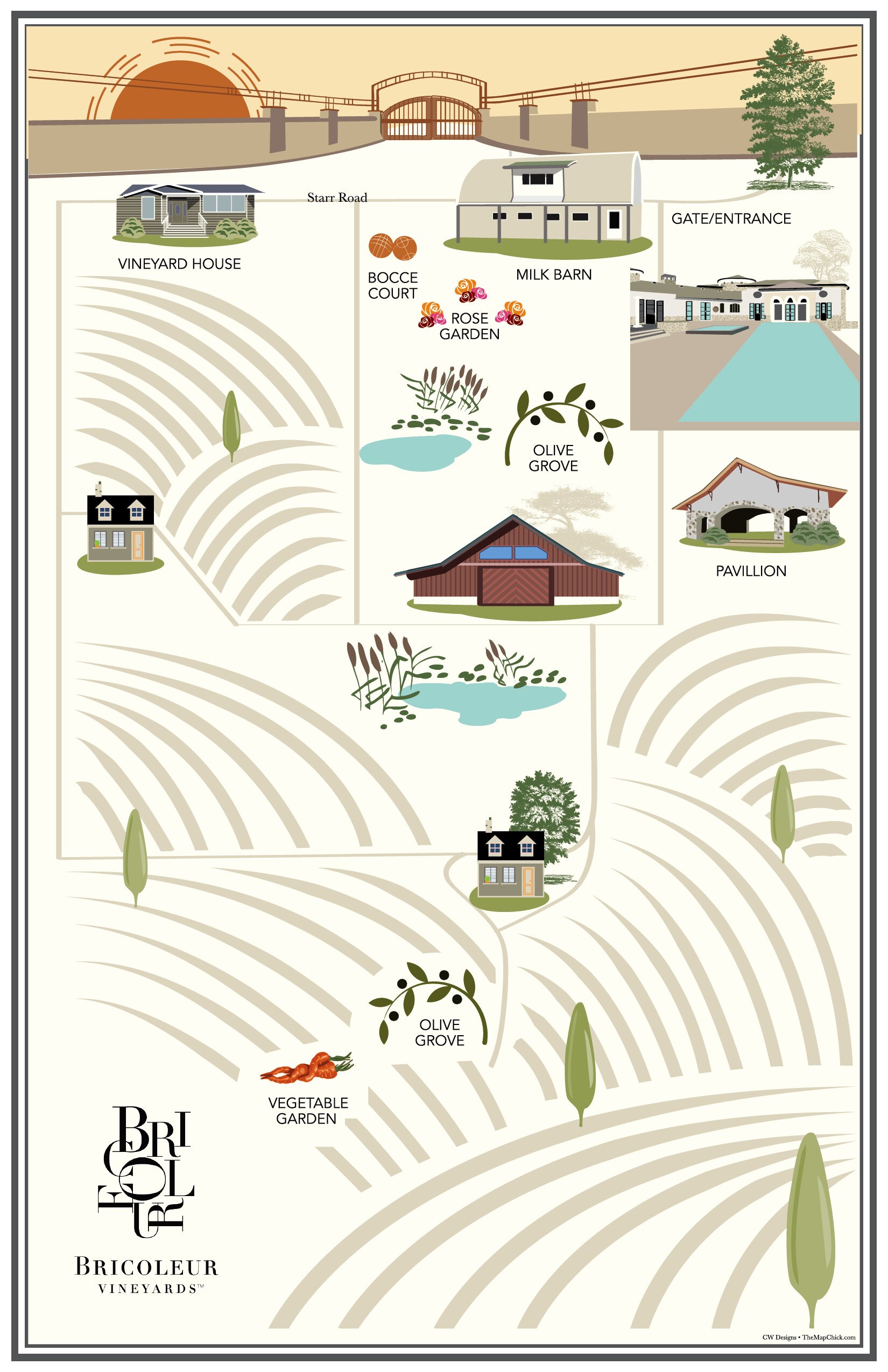 Custom Property/real Estate Map Digital Illustration Map Etsy UK