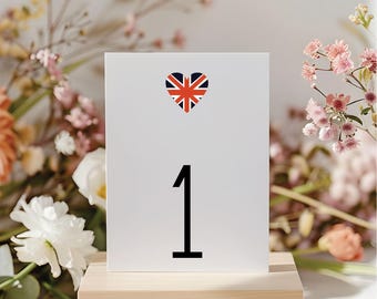 London 1-25 4-Pack Table Numbers Digital Download | 5x7 London Icon Design Table Numbers | Perfect for Weddings, Birthdays & Events