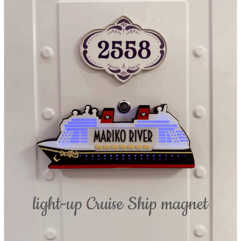 light-up Cruise Ship magnet set image 1