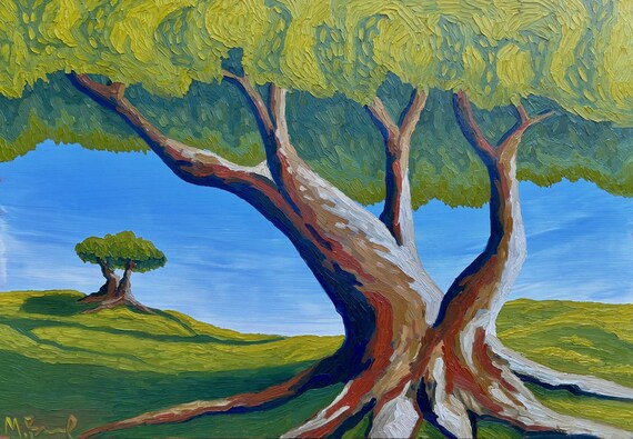 Print - Untitled (Canopy Trees) Giclee Print 1 of 1 Contemporary Impressionism 32.6cm X 23cm Landscape