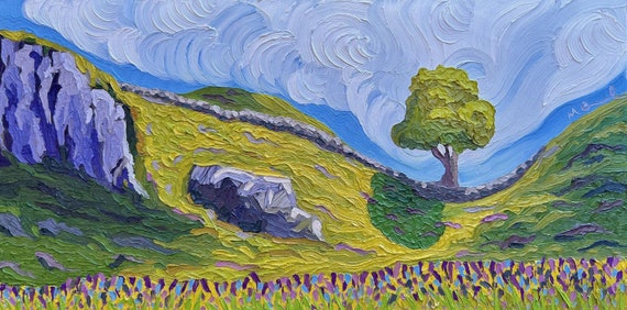 The Sycamore Gap, But The Tree's Twice The Size As It Was Before The Cultural Terrorism (16"x32")