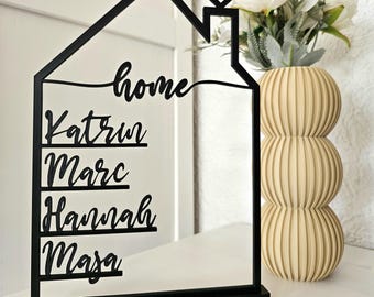 Personalized house sign with name | House nameplate as a housewarming or home purchase gift | Family nameplates | Housewarming gift