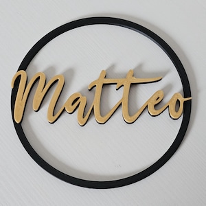 Rundes 3D Namensschild | Personalisierte Platzkarte für Geburstag, Hochzeit, Partys | Name & Farben personalisierbar | 3D-gedruckt aus PLA
