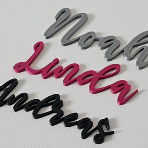 Personalisierte 3D Namensschilder | Platzkarten Hochzeit Geburtstag Taufe | Tischdeko Gastgeschenk | 3D-gedruckt aus PLA