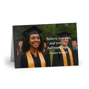 Cartes de voeux inspirantes pour l'obtention du diplôme, cartes de motivation pour les diplômés, célébrer des réalisations, cadeau pour étudiants, 1 ou 10 pièces