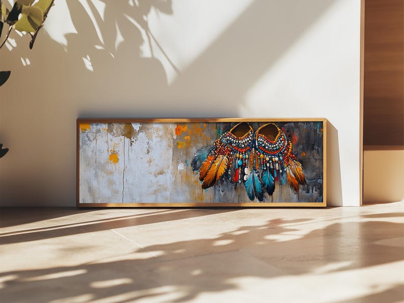 Feathers Canvas Print: Native American Western Wall Art - Etsy