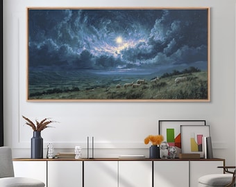 Star Of Bethlehem - Framed Canvas Print - Christian Christmas Art - Christian Wall Art - Jesus Painting - Christmas Canvas Wall Art