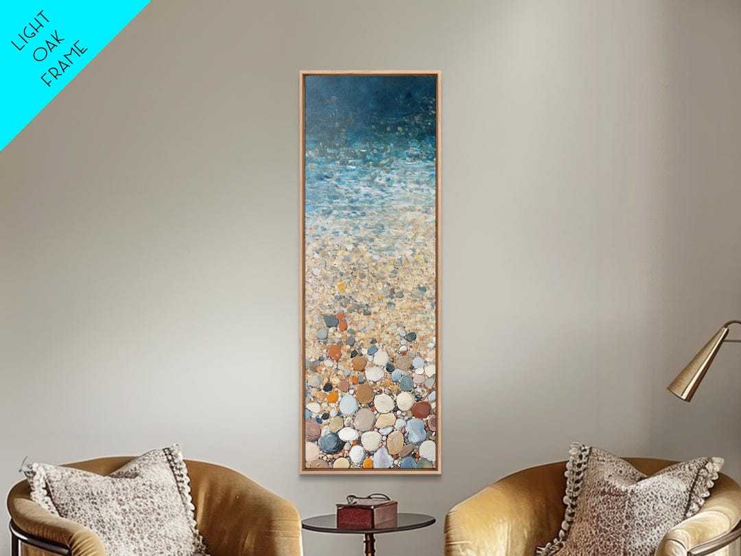 Beach Shoreline Framed Canvas Print: Coastal Mosaic Wall Art - Etsy