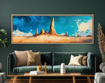 Desert Canyon Painting: Southwest Rock Formations, Earthy Colors