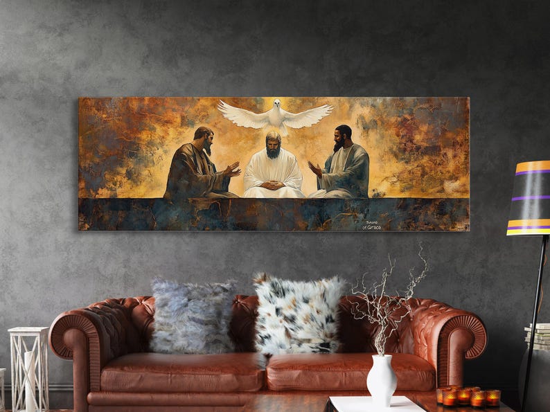 The Holy Trinity Throne of Grace Framed Christian Art Print - Panoramic ...